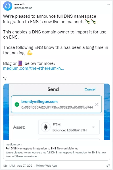 .eth域名(eth域名成交价排行)